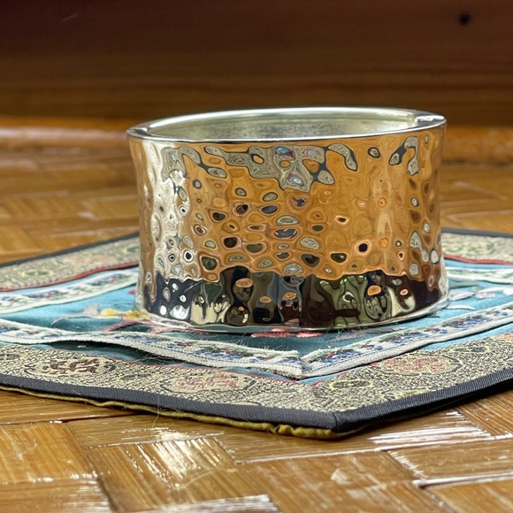 Robert Lee Morris wide silver bangle/cuff bracelet RLM Soho - Picture 9 of 9